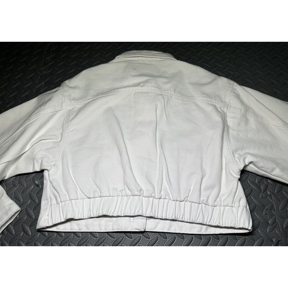 COPY - BLANKNYC Cropped Denim White women's 100% cotton oversize Jacket Size M - Picture 11 of 12